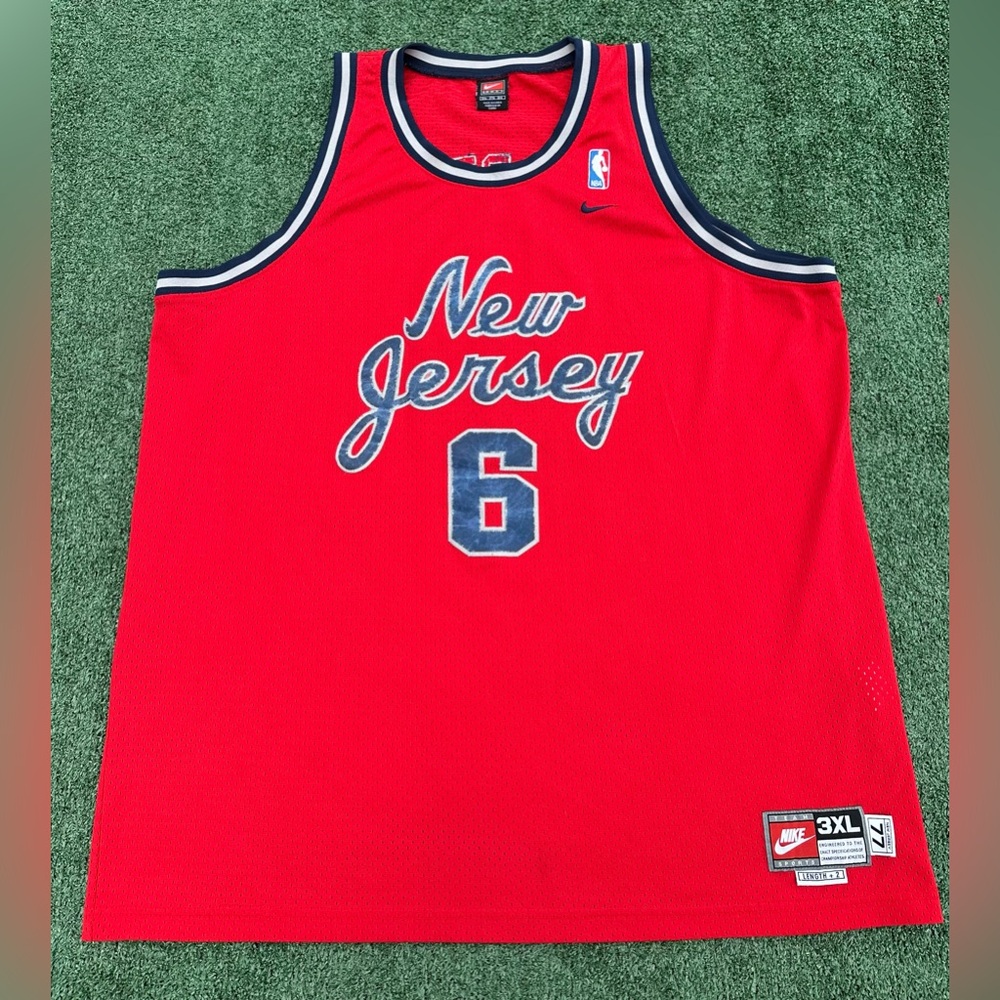 VTG 2003 Nike New Jersey Nets Kenyon Martin Stitched Basketball Jersey Men’s 3XL